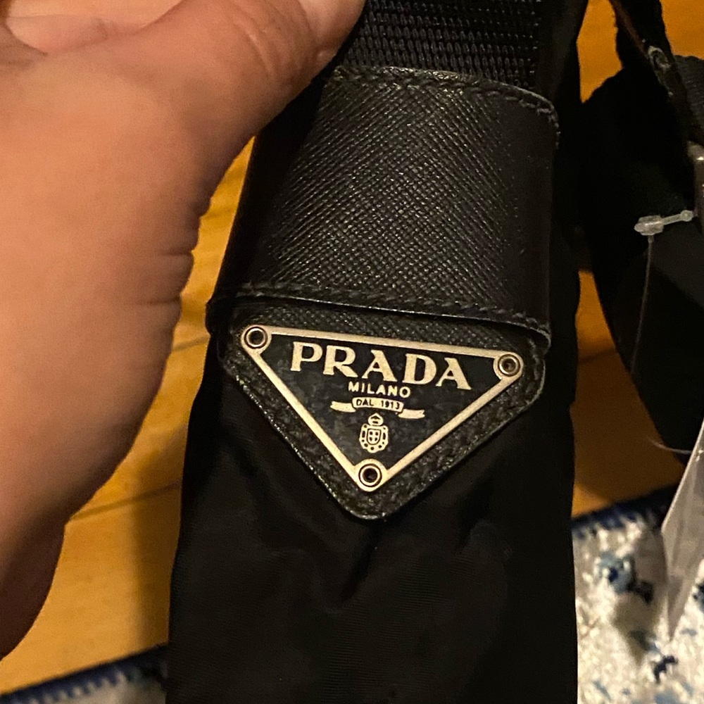 Prada unisex nylon messenger bag EUC